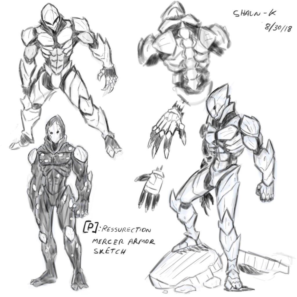 PROTOTYPE sketch Mercer Armor Design by Shaun-K on DeviantArt