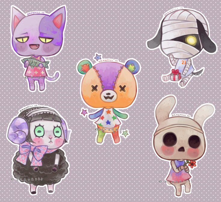 Animal Crossing Stickers by DrawKill
