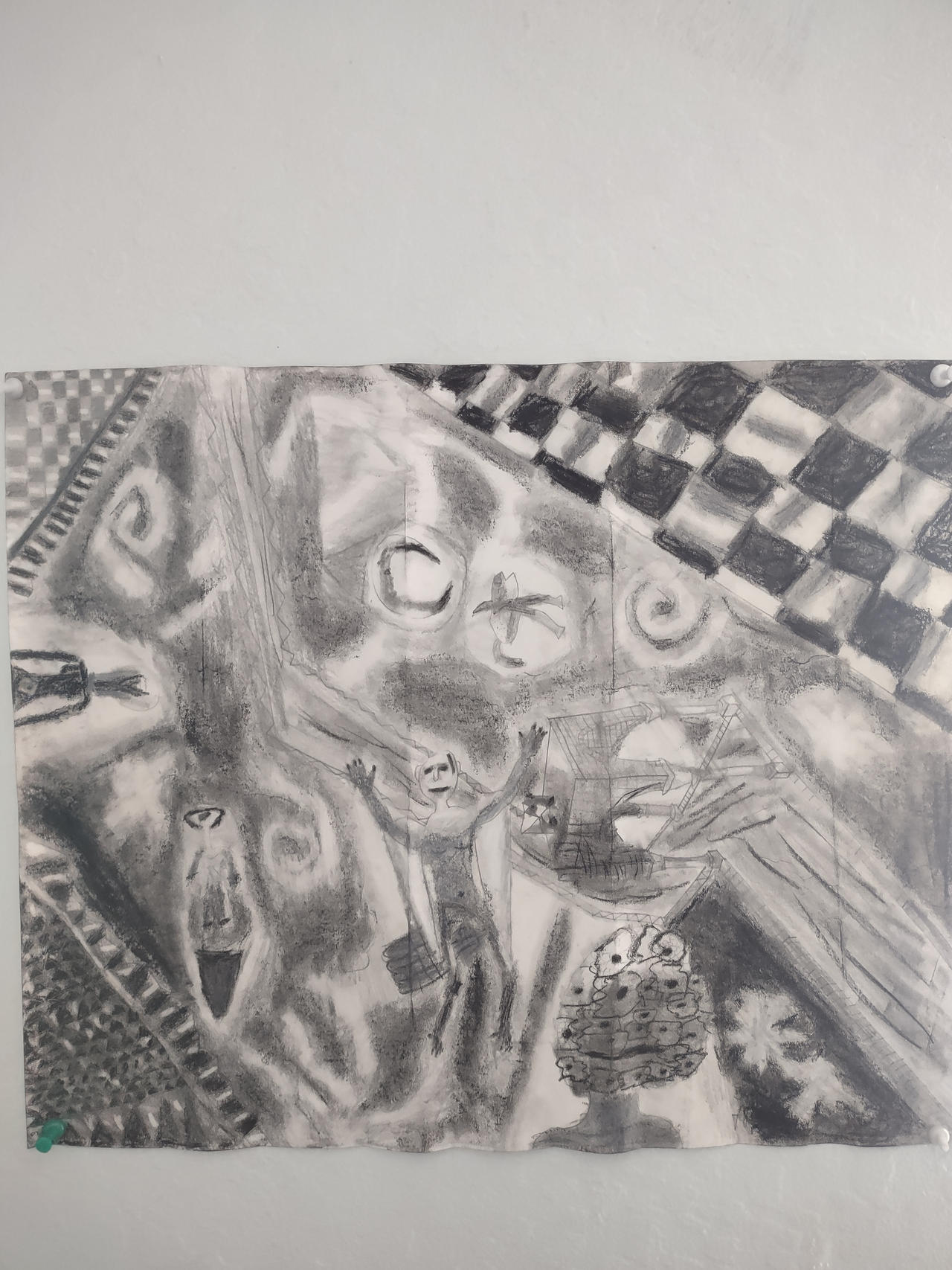 Surreal Gliding Man