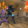 Tali, Legion, and an Arbiter fight the Collectors