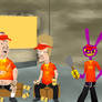 Jax and Gangle work at Burger world