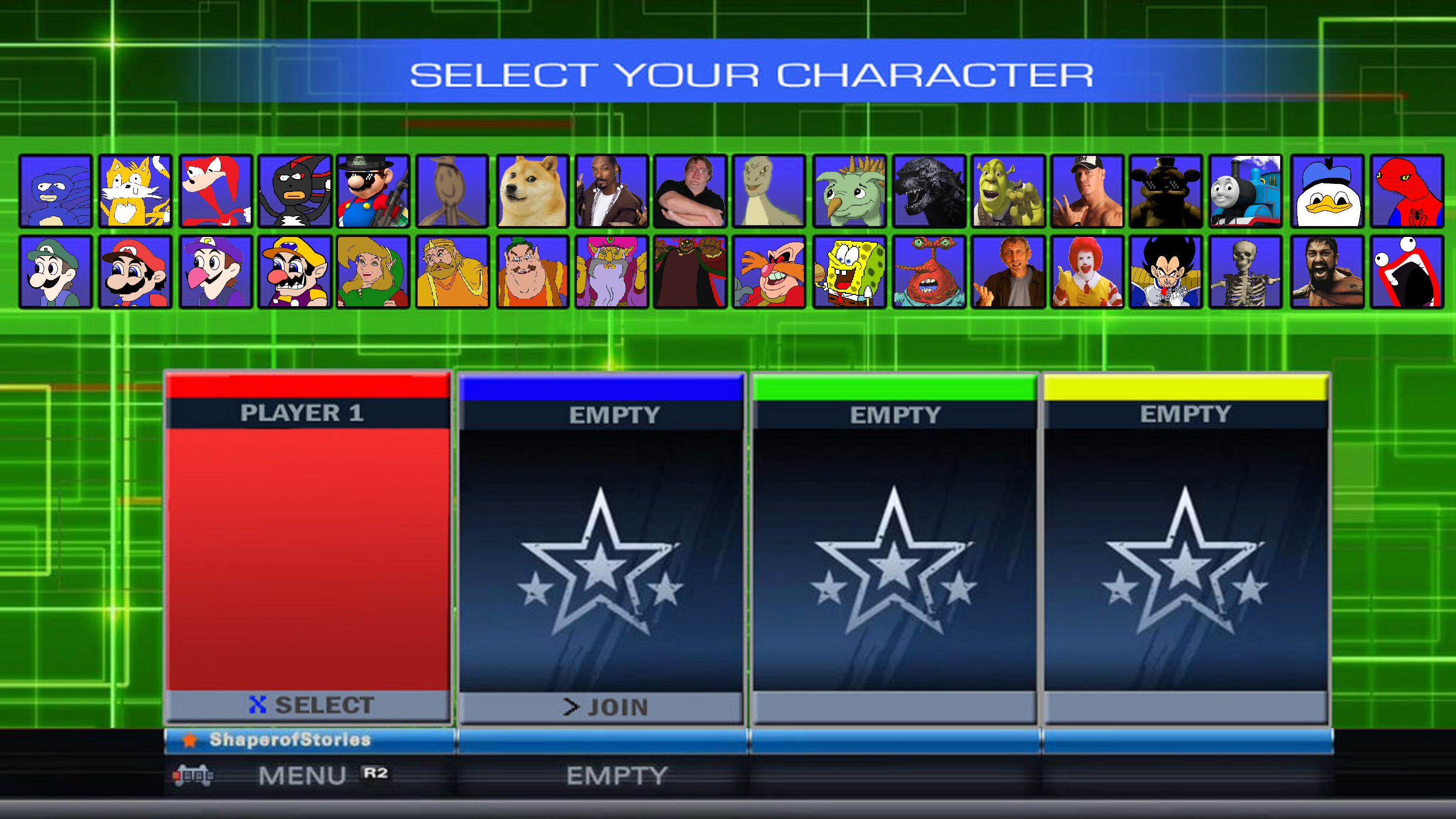 MLG vs YTP Character Select Screen by GamingFan1997 on DeviantArt