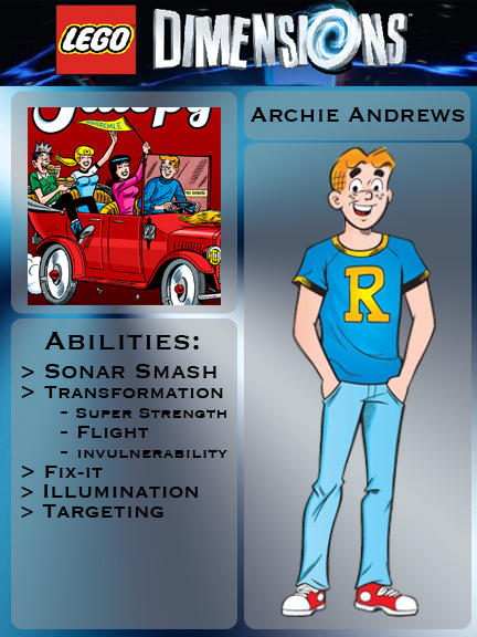 Archie Lego Writing Lego Dimensions Archie Andrews by HulkGamer on DeviantArt
