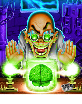Mad Scientist with Brain by Kenny Kiernan