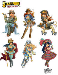 Steampunk character collection by Kenny Kiernan