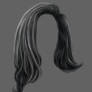 Painted Black PNG Hair Stock