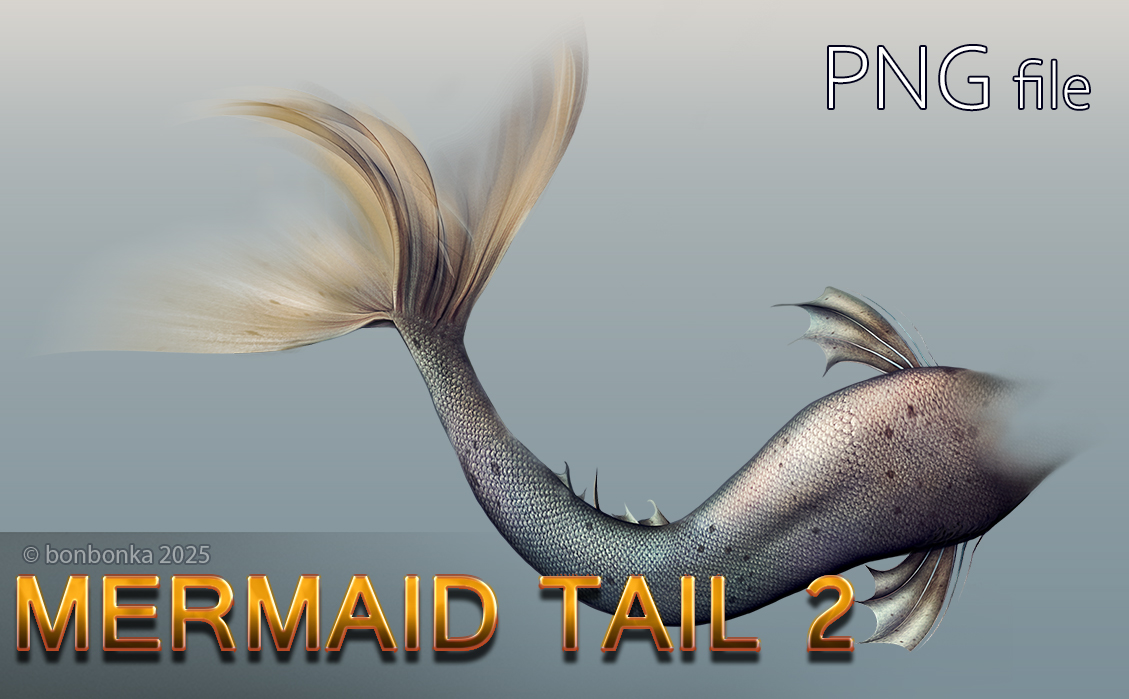 Mermaid Tail 2 PNG Stock Image