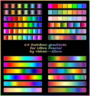 Rainbow gradient pack for Ultra Fractal