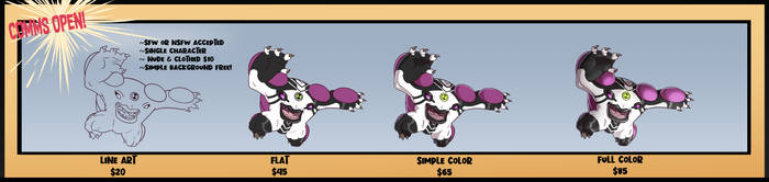 Commissions OPEN Ya'll! 1 Slots Left