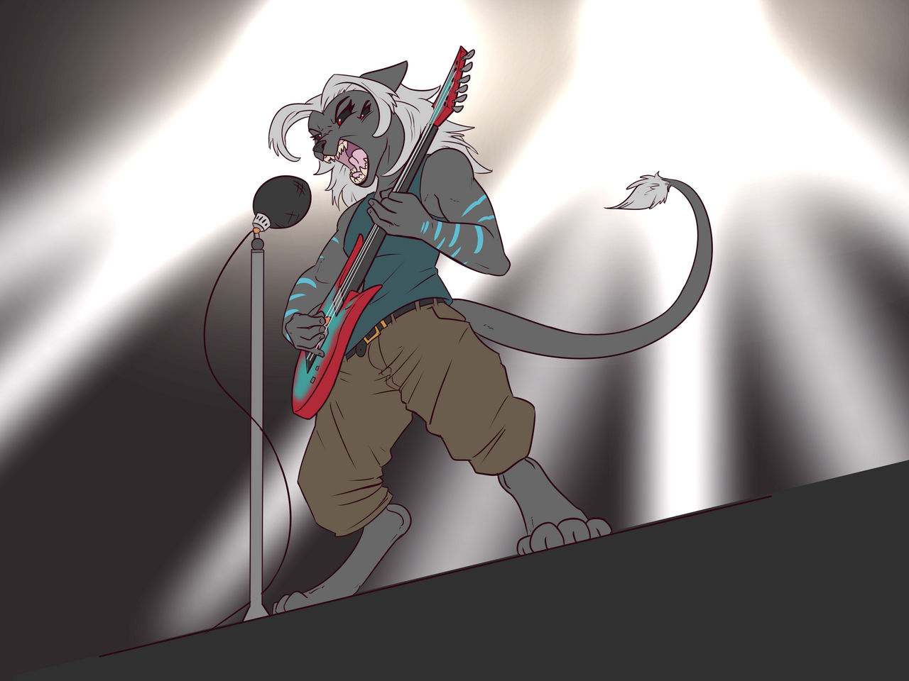 Commission: Rocker Furry by alorix on DeviantArt