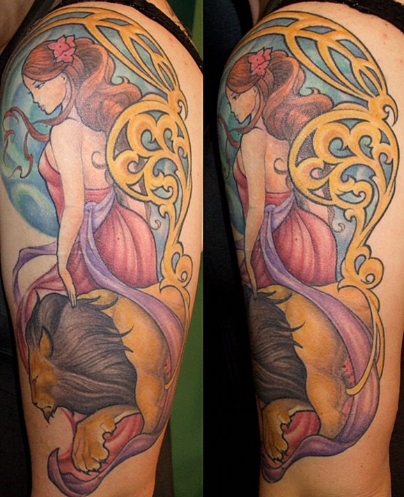 art nouveau half sleeve