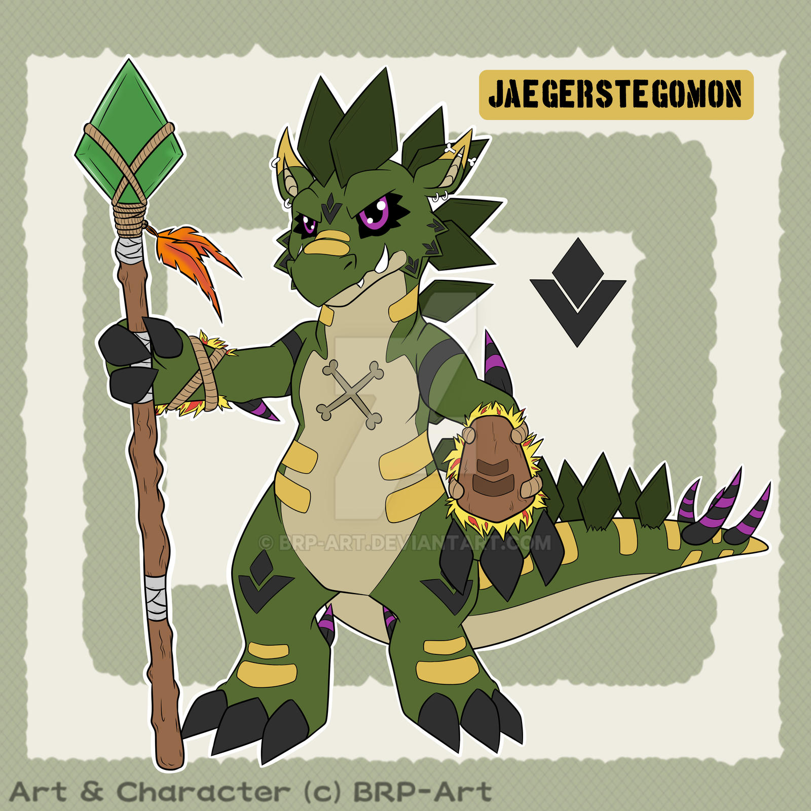 Digimon OC - Jeagerstegomon (Neutra/ Normal mode)