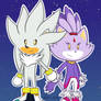 Sonic - Chibi Silver and Blaze