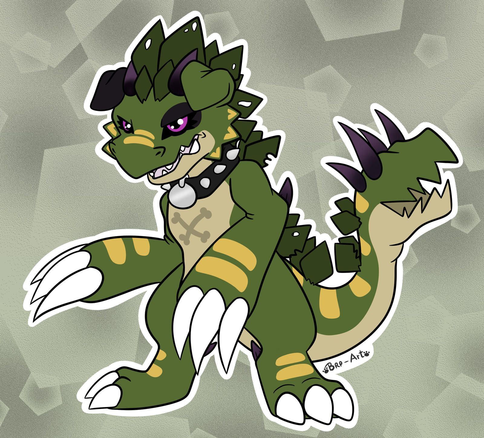 Digimon OC - DigiFuse Stompmon X Kyrkomon Green Ve