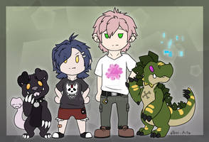 Digimon OC - Tamer Team Chibis