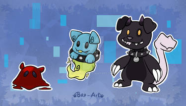Digimon OC - Kyrkomon Line Chibi