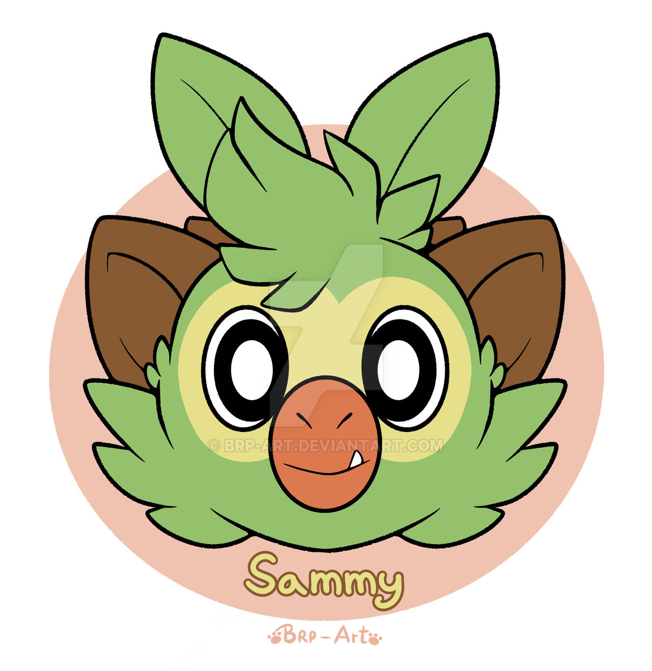 FaceBadge - Sammy the Grookey (Pokemon OC)