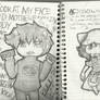 Karkat and Nepeta Notebook drawings