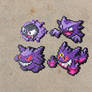 Gastly Family - Pokemon Perler Bead Sprites