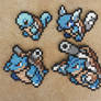 Squirtle Family - Pokemon Perler Bead Sprite Set