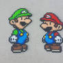 Paper Mario Bros - Super Mario Perler Bead Sprites