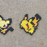 Pikachu Family - Pokemon Perler Bead Sprites