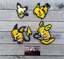 Pikachu Family 2.0 - Pokemon Perler Bead Sprites