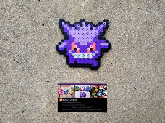 Chibi Gengar - Pokemon Perler Bead Sprite