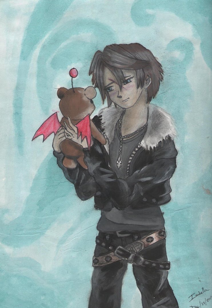 Squall with a moogle