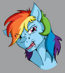 Disgusted Dashie by StormBlaze-Pegasus