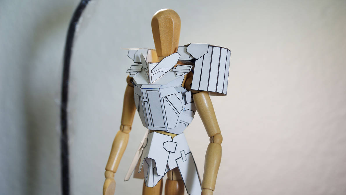 Crafting Paper Armour, earlier build by RX-Zero1 on DeviantArt
