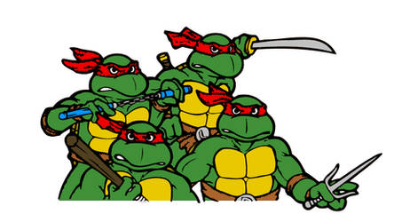 TMNT 3 NES Manual alternate colorize