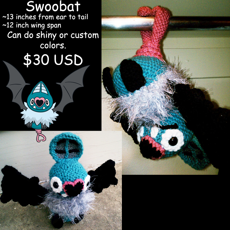 Swoobat Amigurumi Info by JwalsShop on DeviantArt