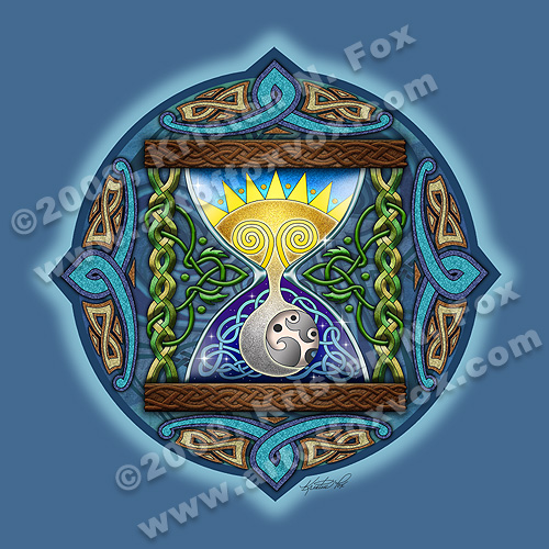 Celtic Sun and Moon Hourglass