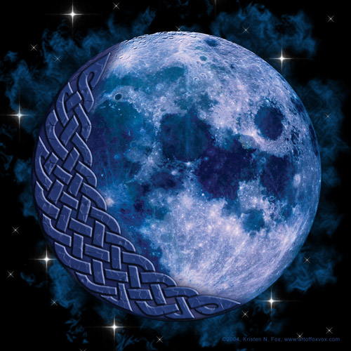 Celtic Knotwork Blue Moon