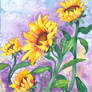 Sunny Sunflower Watercolor