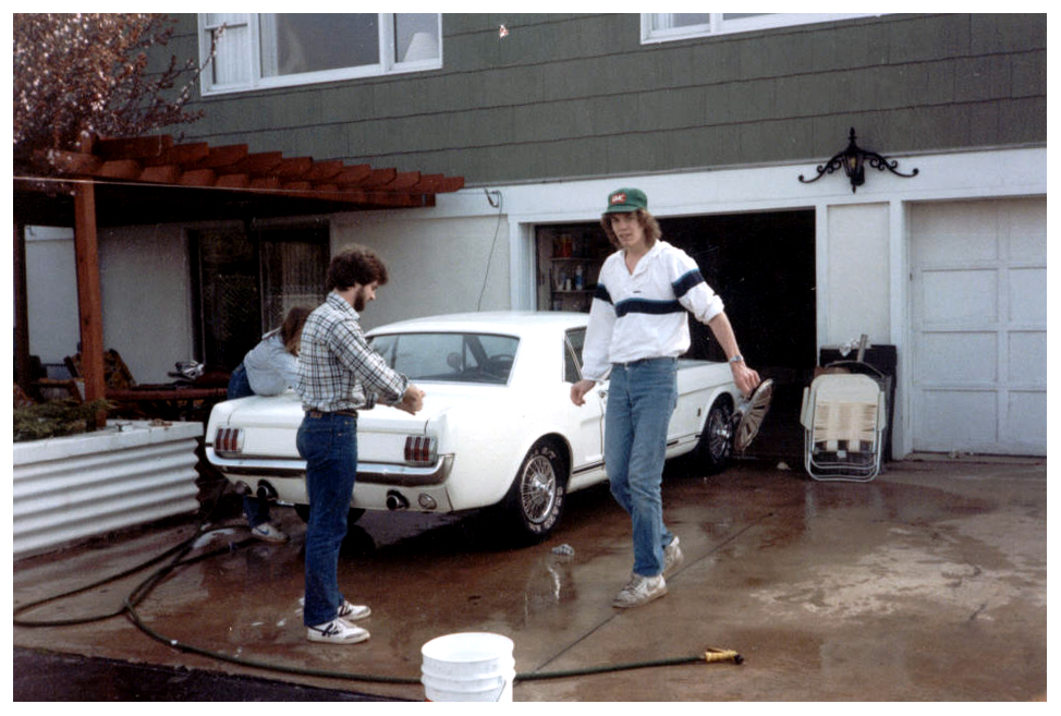 Washing the car