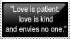 Love is patient