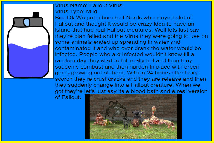Fallout Infected Fallout Virus Info card by MagicTrish22 on DeviantArt