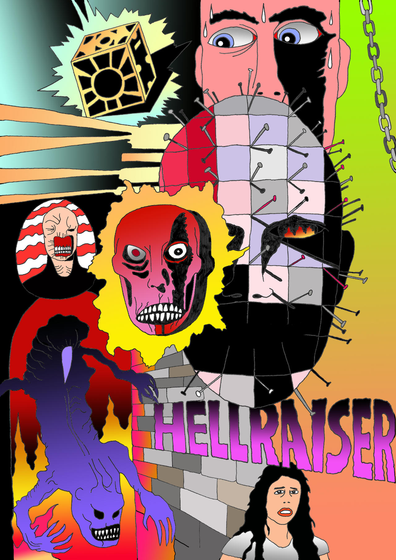 Deviantart Hell Raiser Hellraiser Ny Farge by colorfulhorrorshit on DeviantArt