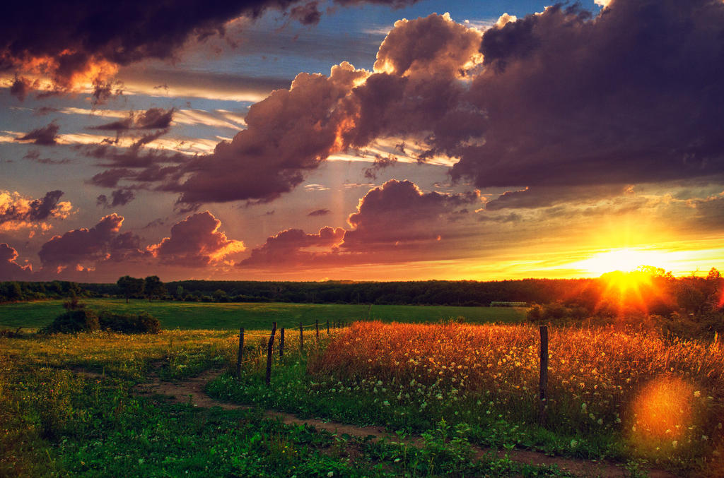 sunset french country by klefer