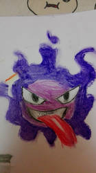 Gastly made with oil pastel