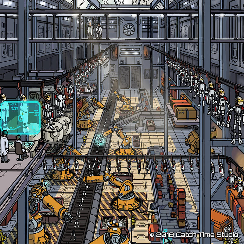 Robot Factory by CatchTimeStudio on DeviantArt