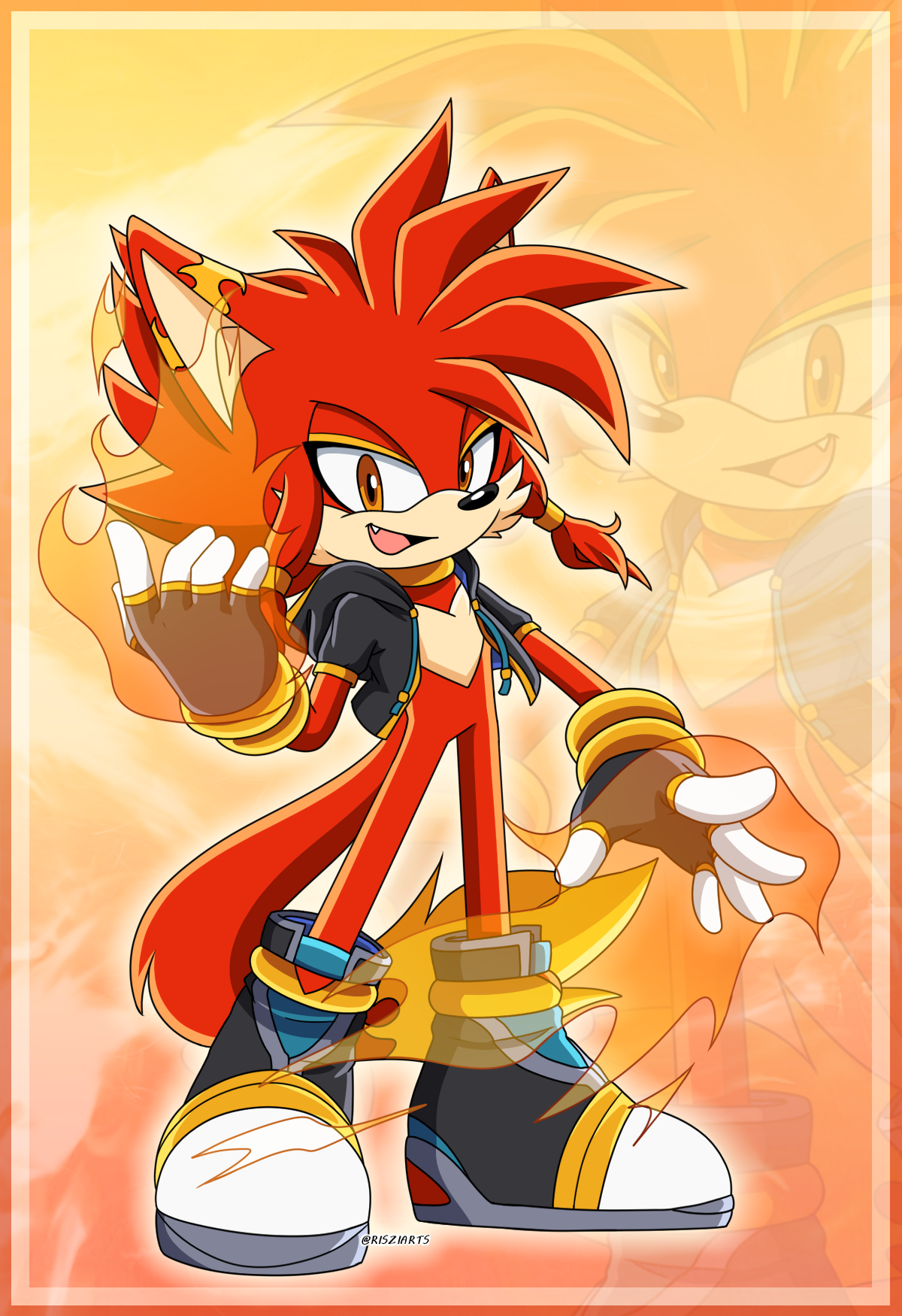 Fire Fox Flame Sonic OC by SonicTheEdgehog on DeviantArt