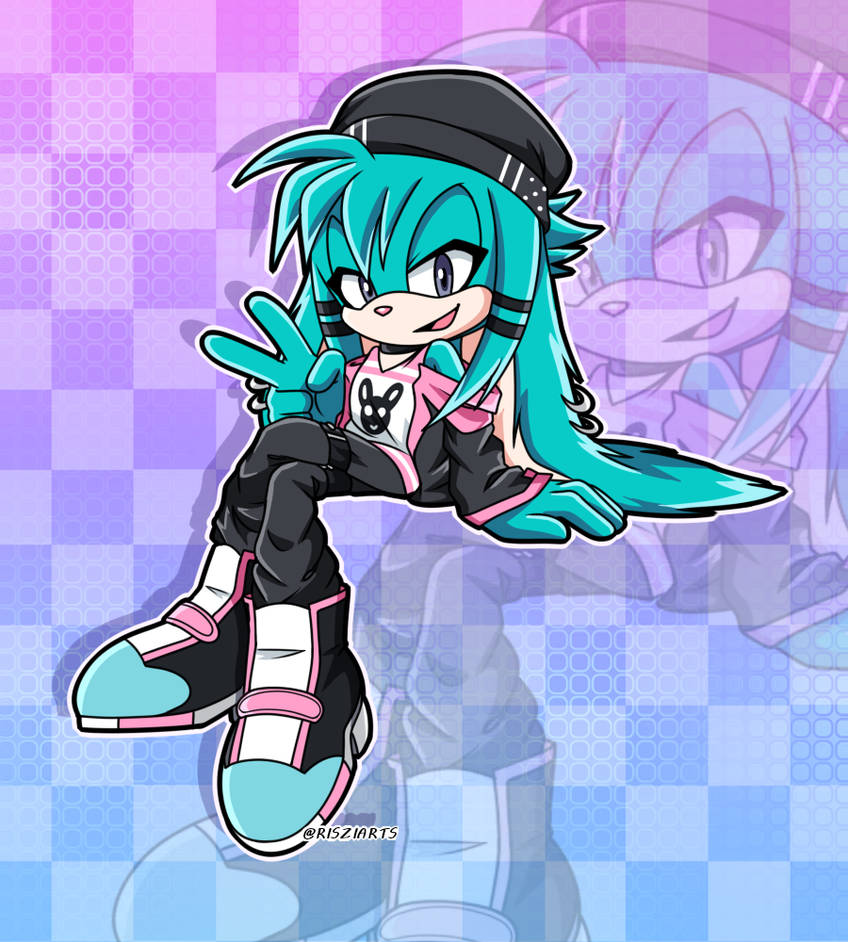 Sonic Oc Rabbit Bunny Sonic OC Character Blue Rabbit by SonicTheEdgehog on DeviantArt