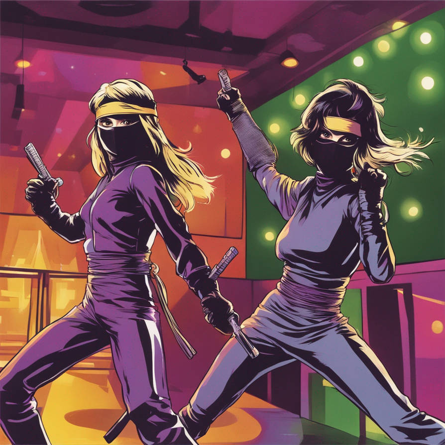 Two Female Ninjas Have Fun At A 1970s Disco by Crawlingchaoschristi on ...