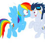 Rainbow Dash and Soarin (Accidental kiss)