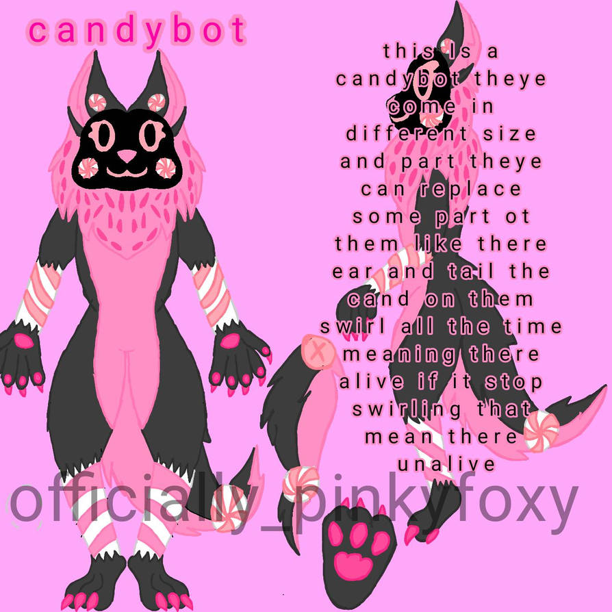 Info of candy bot by officiallypinkyfoxy on DeviantArt