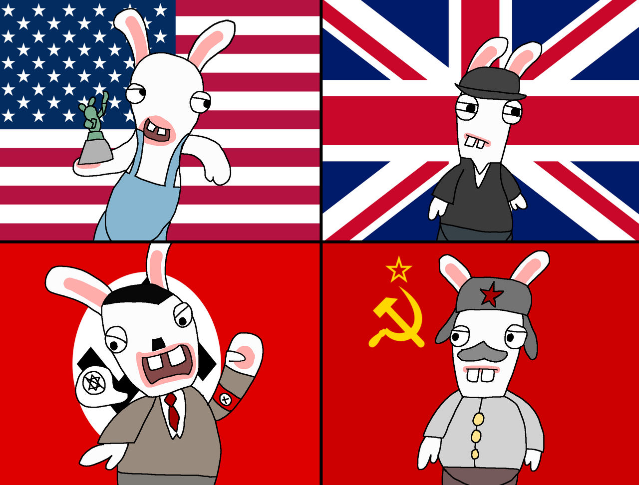 Wwii Rabbit rabbids invasion WW2 country style by fedya1991 on DeviantArt