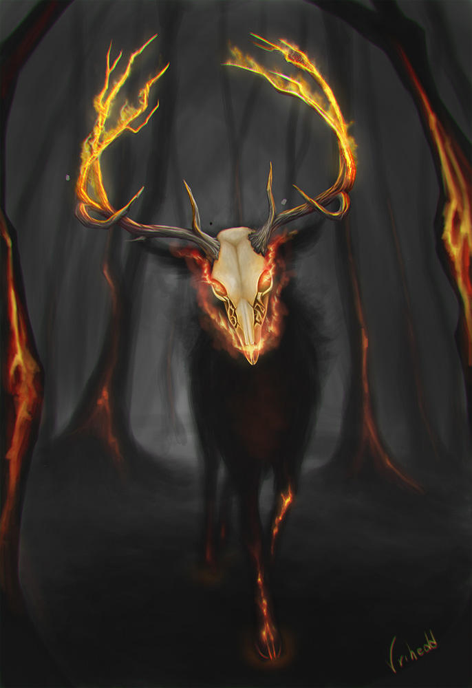 Spirit of forest fire by Vrihedd on DeviantArt